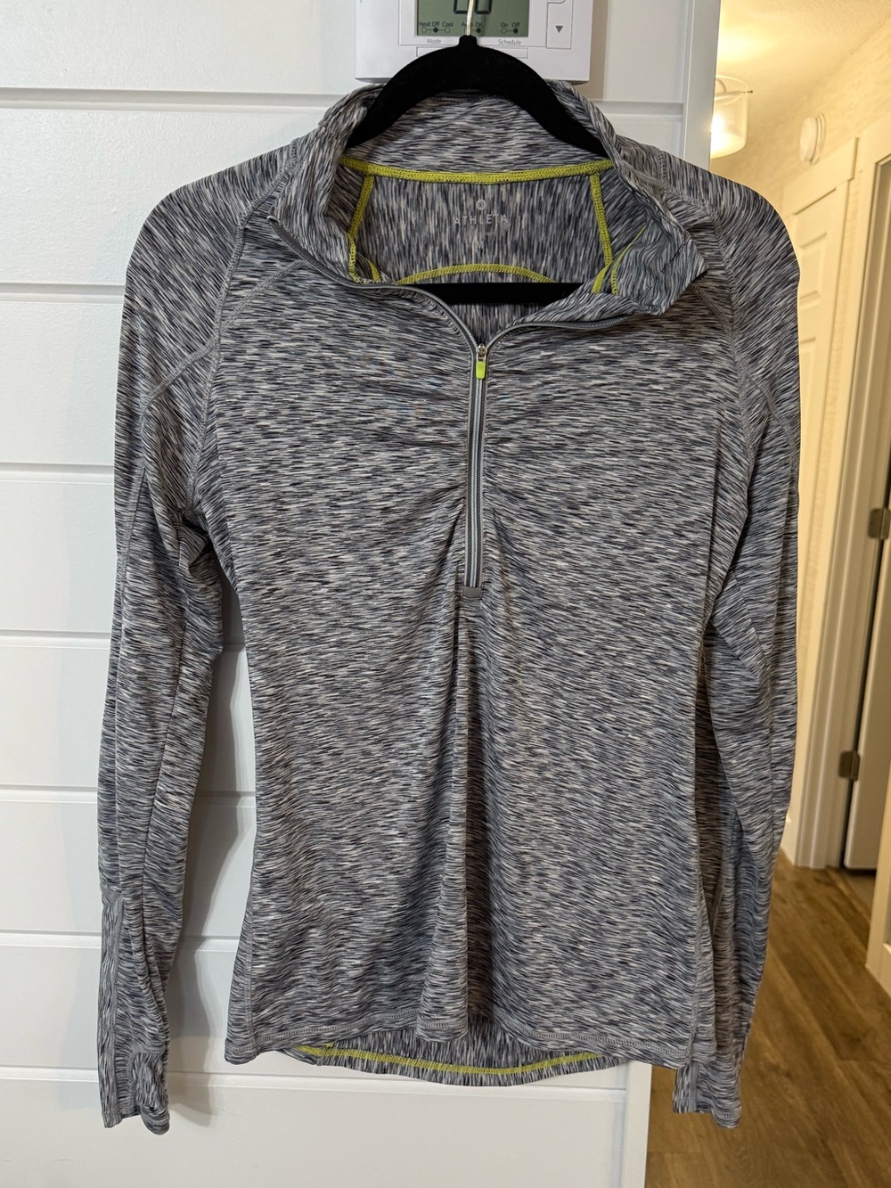 Athleta Space Die Long Sleeve Half Zip Top, Size M